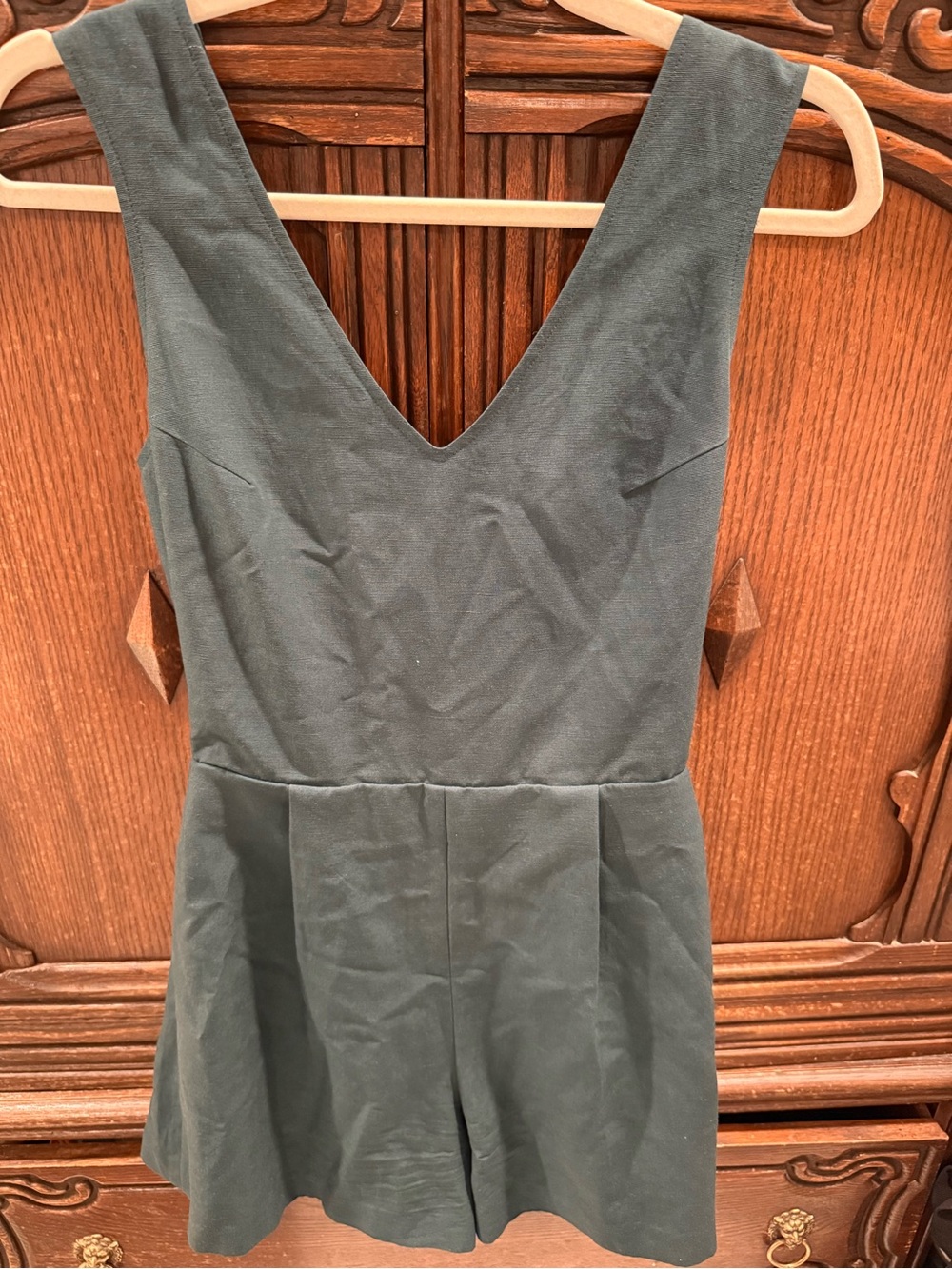 Club Monaco Sleeveless V-Neck One-Piece in Blue/Green